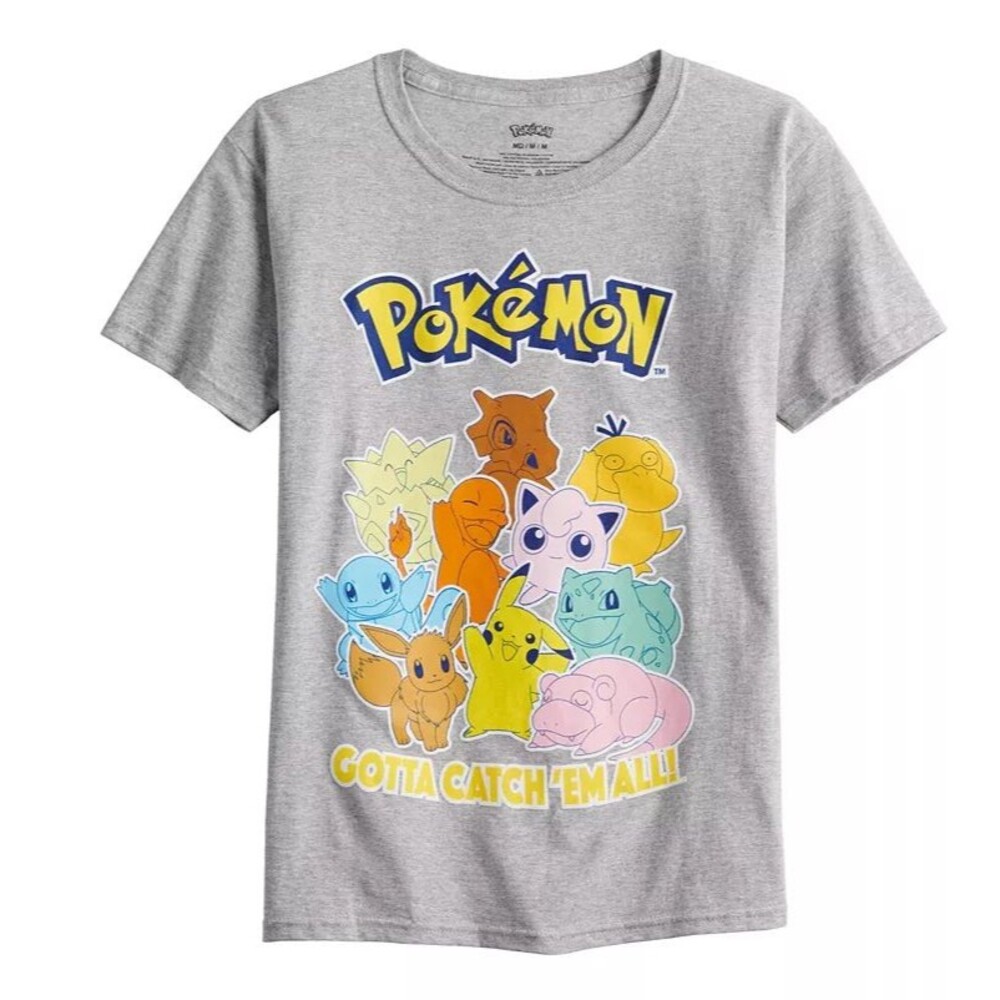 Boy's Large T-Shirt Pokemon Crew neck Short sleeve NEW